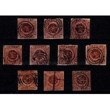 1851 - Danmark - AFA 1 - Frimærke - Stemplet.